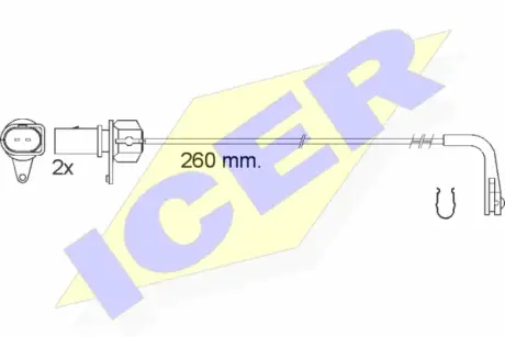 Сигнализатор, износ тормозных колодок ICER 610545EC
