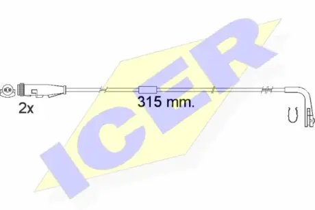 Сигнализатор, износ тормозных колодок ICER 610549EC