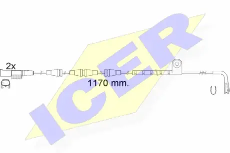 Сигнализатор, износ тормозных колодок ICER 610550EC