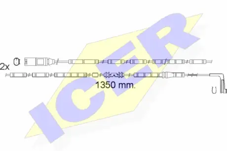 Сигнализатор, износ тормозных колодок ICER 610551EC