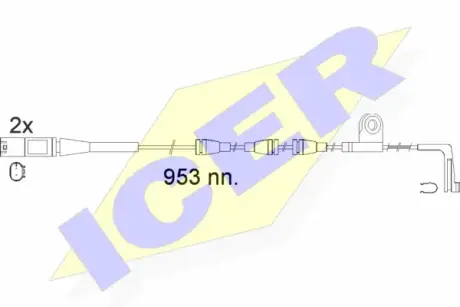 Сигнализатор, износ тормозных колодок ICER 610552EC