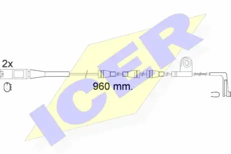 Сигнализатор, износ тормозных колодок ICER 610553EC