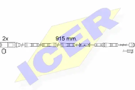 Сигнализатор, износ тормозных колодок ICER 610557EC