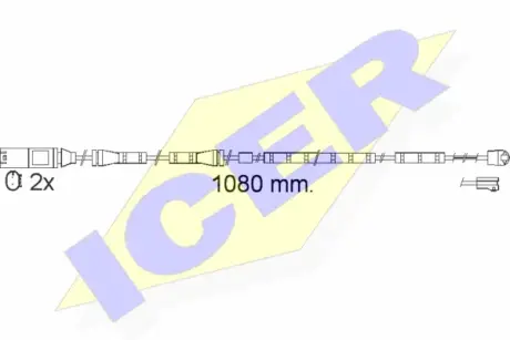 Сигнализатор, износ тормозных колодок ICER 610558EC