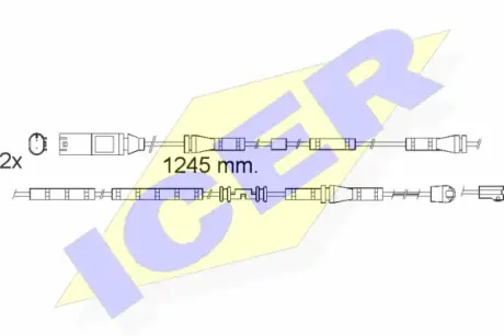 Сигнализатор, износ тормозных колодок ICER 610559EC