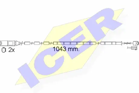 Сигнализатор, износ тормозных колодок ICER 610560EC