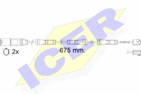 Сигнализатор, износ тормозных колодок ICER 610561EC