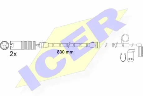 Сигнализатор, износ тормозных колодок ICER 610563EC