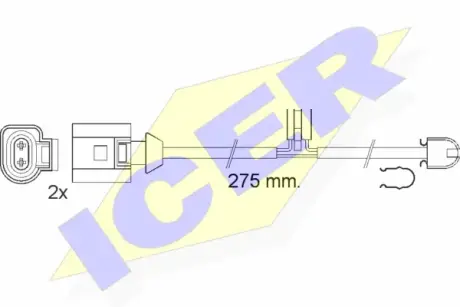 Сигнализатор, износ тормозных колодок ICER 610565EC