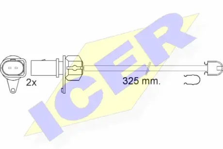 Сигнализатор, износ тормозных колодок ICER 610573EC