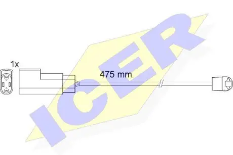 Сигнализатор, износ тормозных колодок ICER 610576C