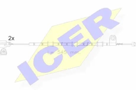 Сигнализатор, износ тормозных колодок ICER 610586EC