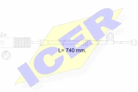Сигнализатор, износ тормозных колодок ICER 610603EC