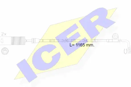 Сигнализатор, износ тормозных колодок ICER 610604EC