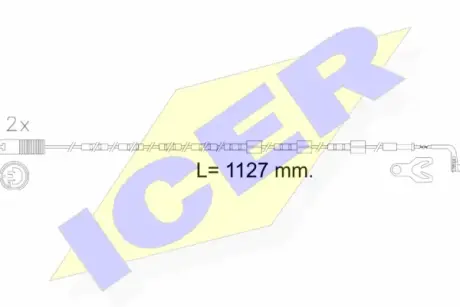 Сигнализатор, износ тормозных колодок ICER 610605EC