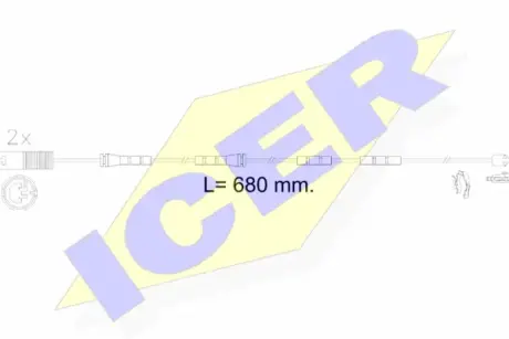 Сигнализатор, износ тормозных колодок ICER 610606EC