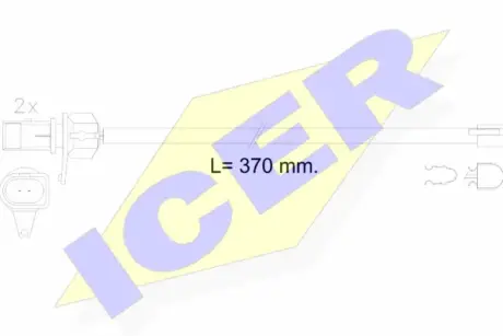Сигнализатор, износ тормозных колодок ICER 610608EC