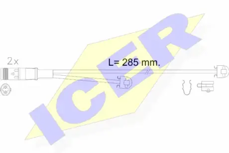 Сигнализатор, износ тормозных колодок ICER 610614EC