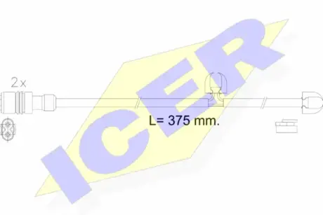 Сигнализатор, износ тормозных колодок ICER 610615EC