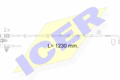 Сигнализатор, износ тормозных колодок ICER 610616EC