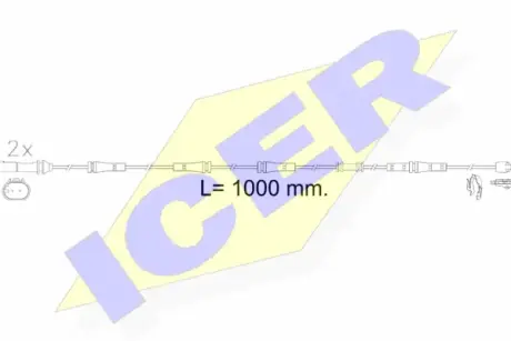 Сигнализатор, износ тормозных колодок ICER 610617EC