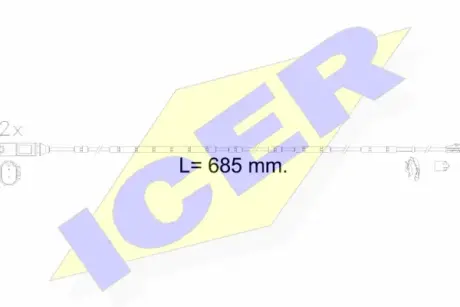 Сигнализатор, износ тормозных колодок ICER 610618EC