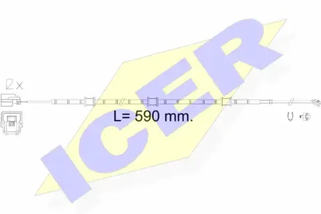Сигнализатор, износ тормозных колодок ICER 610619EC