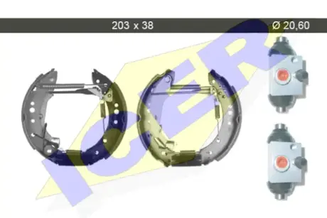 Комплект тормозных колодок ICER 79KT0006C