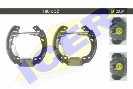 Комплект тормозных колодок ICER 79KT0010C