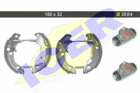 Комплект тормозных колодок ICER 79KT0012C