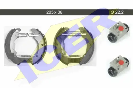 Комплект тормозных колодок ICER 79KT0015C