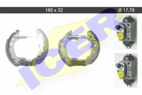 Комплект тормозных колодок ICER 79KT0024C