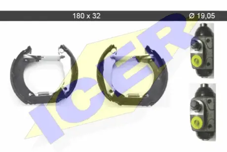 Комплект тормозных колодок ICER 79KT0030C