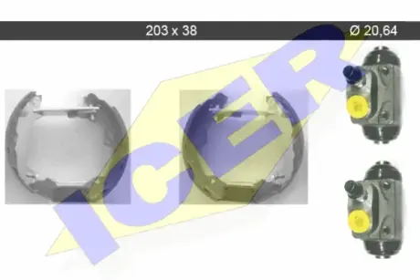 Комплект тормозных колодок ICER 79KT0034C