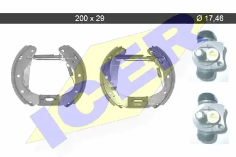 Комплект тормозных колодок ICER 79KT0036C