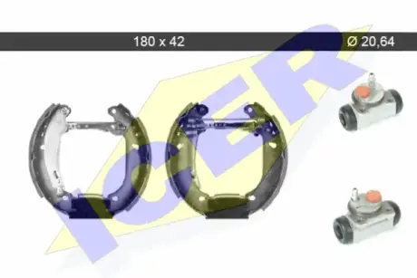 Комплект тормозных колодок ICER 79KT0058C
