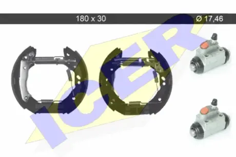 Комплект тормозных колодок ICER 79KT0097C