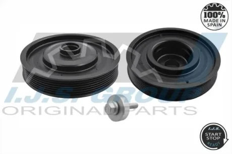 Шків колінвалу Renault Megane/Laguna/Nissan Primera 1.9 dCi 01- (к-кт з болтом) IJS GROUP 171031SET