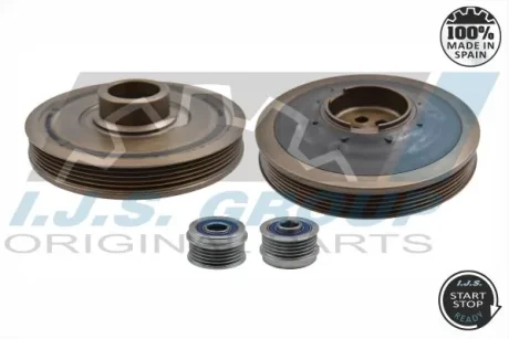 Шків колінвалу + шків генератора Mini (R56/R55/R60/R61) 1.6-2.0d (N47) 10-16/Toyota Rav 4 2.0 D 15-18 (5PK) (к-кт) IJS GROUP 171236KIT
