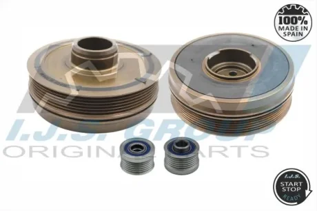 Шків колінвалу + шків генератора BMW X1 (F48)/X2 (F39) 14- B47/B48 IJS GROUP 171321KIT