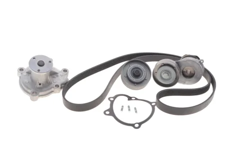 Комплект ременя генератора + помпа Opel Astra H/Zafira B 1.7D 07- (6PK1605) INA 529033030