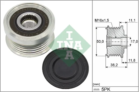 Шків генератора SsangYong Tivoli 15- INA 535033710