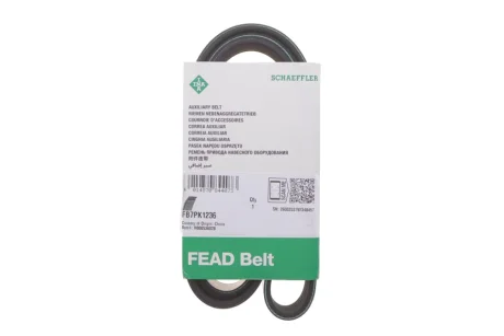 Ремінь генератора Fiat Ducato 2.3D 06- (7PK1236) INA FB7PK1236