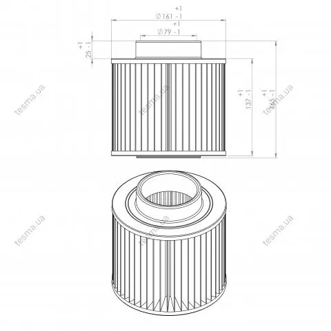 Air filter. Фильтр воздушный INGERSOLL RAND 93191542 (фото 1)