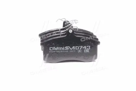 Гальмівна колодка дискова передня ВАЗ 2108-2115 Dafmi INTELLI D743SM