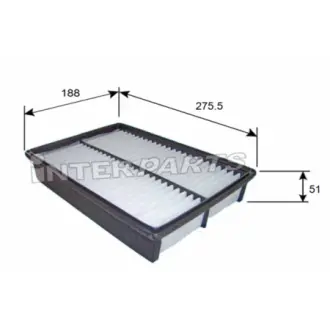 Фільтр повітряний двигуна INTERPARTS IPA645