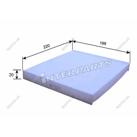 Фільтр повітряний кондиціонера (салона) INTERPARTS IPCA105 (фото 1)