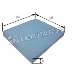 Фільтр повітряний кондиціонера (салону) INTERPARTS IPCAK013