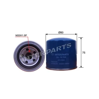 Фільтр масляний HYUNDAI ACCENT (вир-во Interparts) INTERPARTS IPOH001