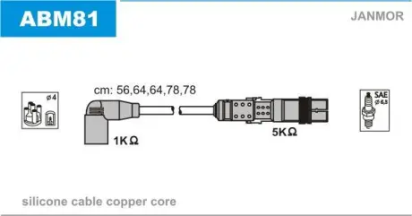 Дріт високої напруги JANMOR ABM81